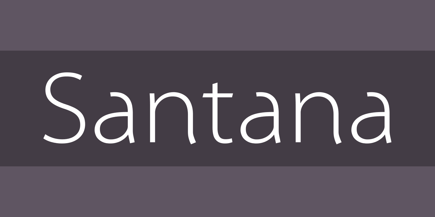 Santana Regular Font preview